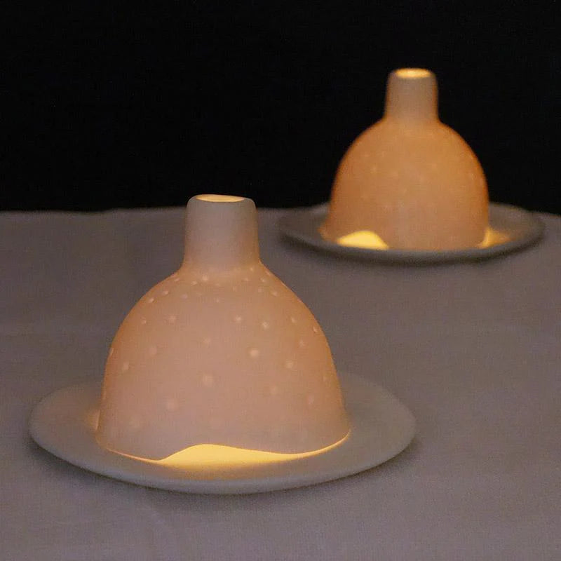 White Porcelain Tea Light Holder